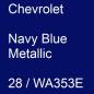 Preview: Chevrolet, Navy Blue Metallic, 28 / WA353E.